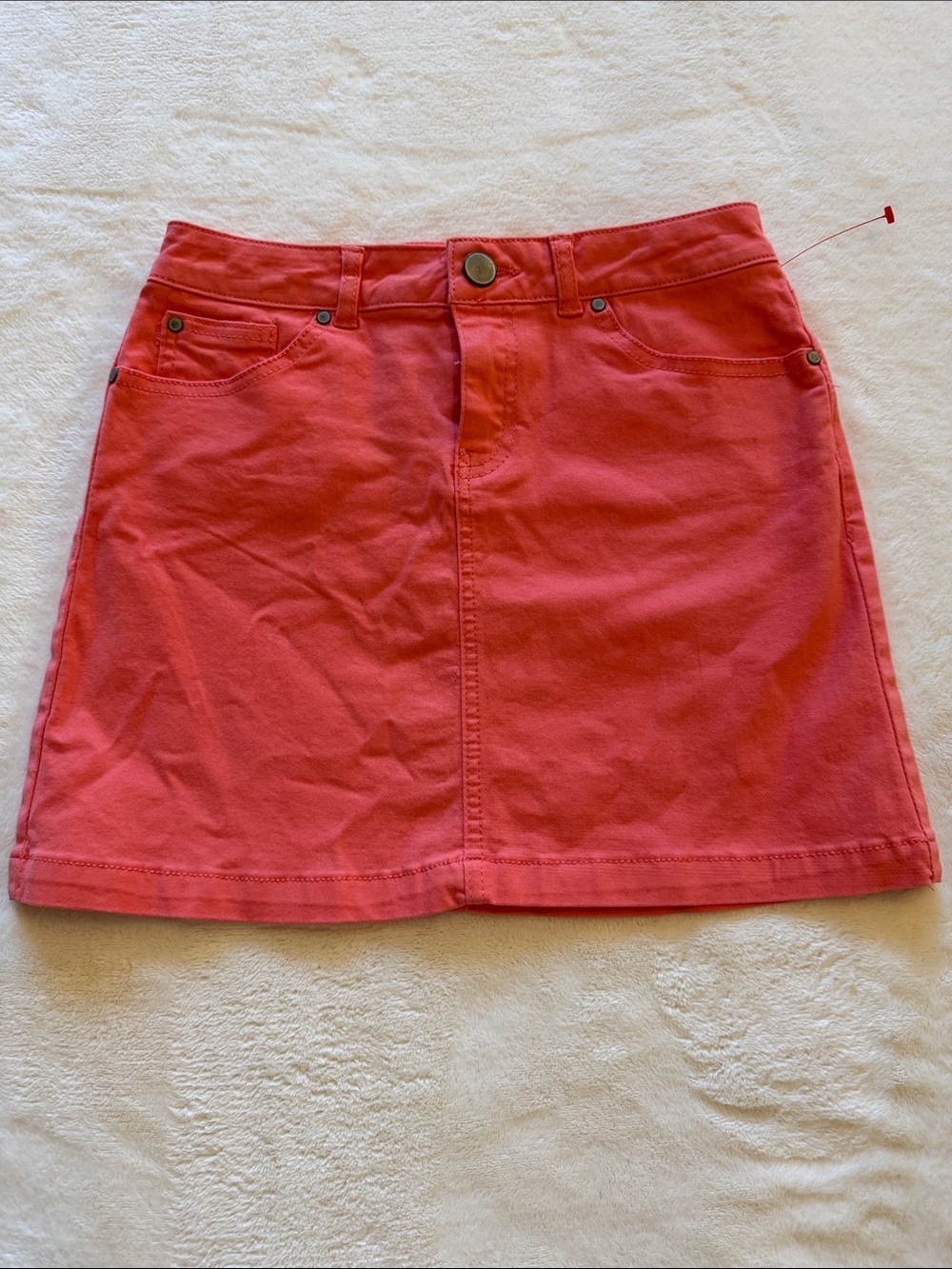 Copper Key Coral Pink Mini Skirt